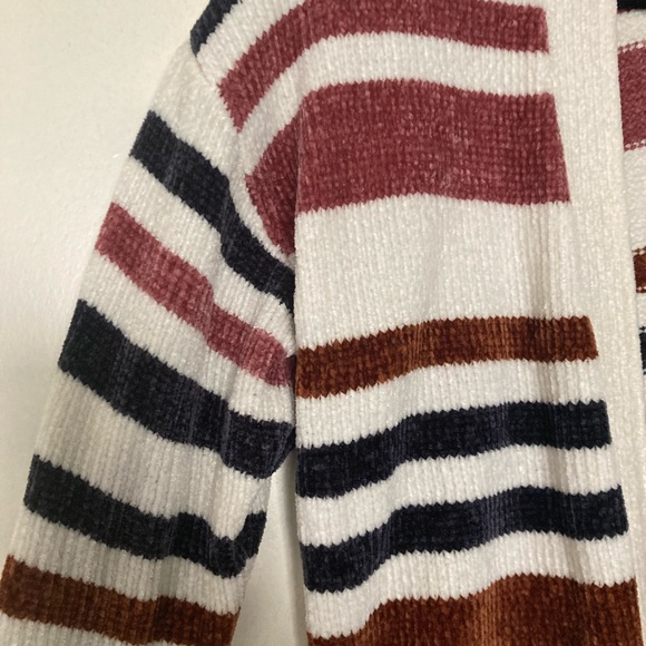 Striped chenille cardigan - Picture 2 of 2